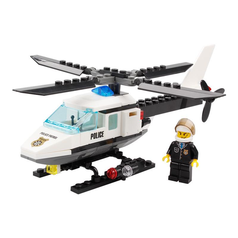 Children's Intellectual Toys: Police Helicopter Building Block Set #6729