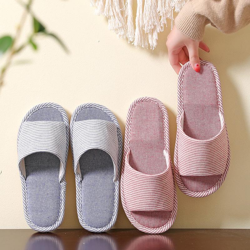 Four Season Linen Home Slippers Women Indoor Bedroom Women House Slides Autumn Unisex Lovers Shoes Adults Outdoor Casual Sandals