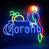 Corona Neon Sign Parrot Neon Lights for Bar Decor, Palm Tree Beer Lights Signs Bar LED Sign Neon Sign Dimmable Light Up Signs Man Cave Home Bar Pub