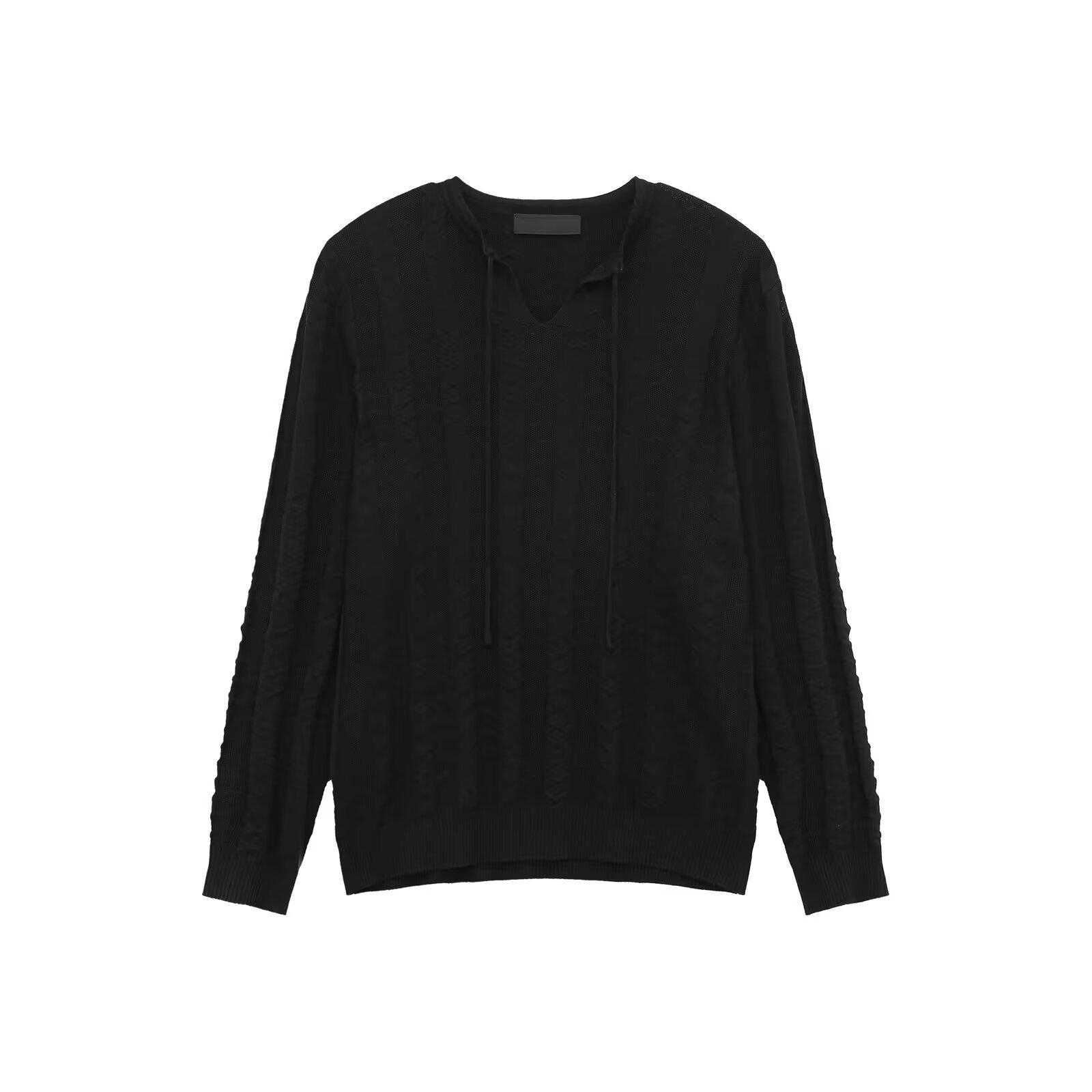 American Retro Cable Knit Sweater for Men - Casual Spring/Autumn Top M