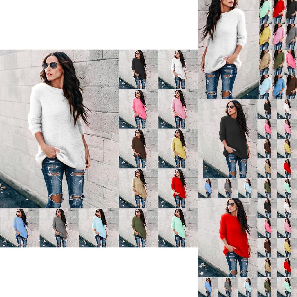 Women's Arctic Velvet Sweater Coat Cozy Crew Neck Pullover Blouse Ideal For Fall Winter