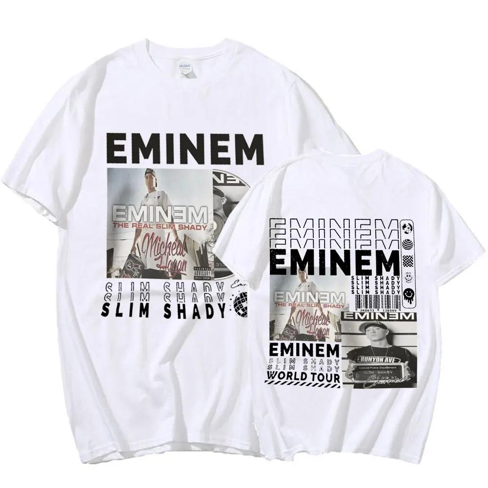 Rapper Eminem Musikalbum T-Shirt Welttournee Geschenk für Fan T-Shirt Männer Frauen Baumwolle Kurzarm Baumwoll-T-Shirt Tee Kleidung Oberteile