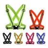 Adjustable Safety Vest Highlight Reflective Straps Elastic Band Night Running Riding Clothing Vest for Adults and Children