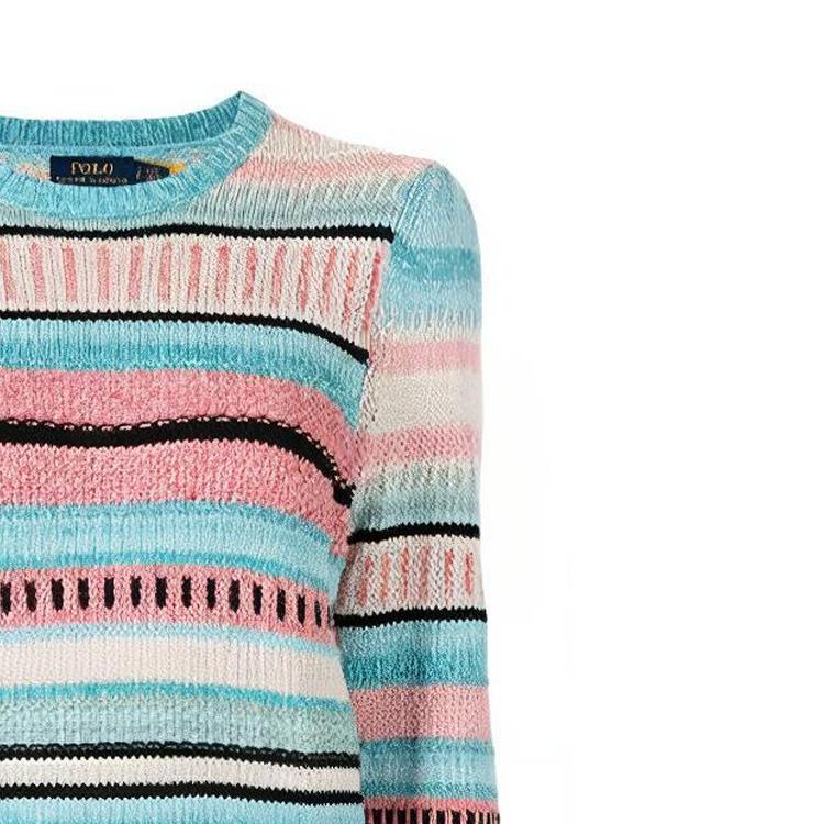Polo Ralph Lauren FW21 Striped Knit Sweater Women Sweater Multicolor 211843140-001