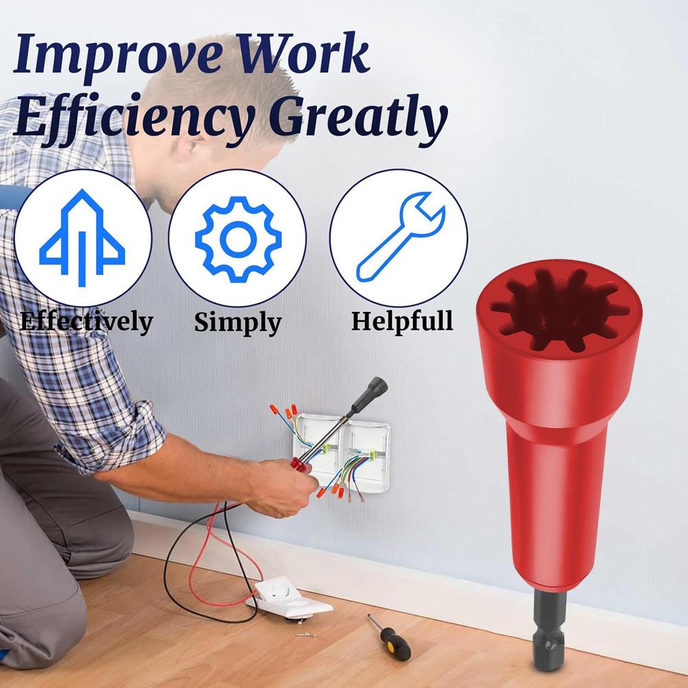 Wire Twister Tool with 1/4 Shank Spin Twisting Wire Connector Sockets Electrician Wire Twisting Tools for Power Drill Drivers