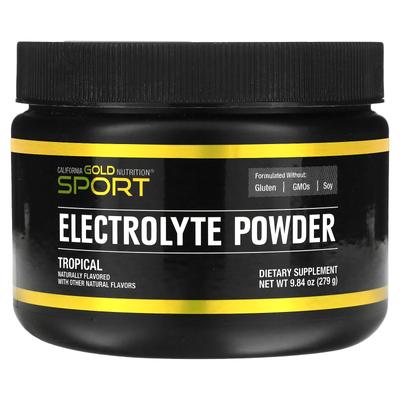 Sport, Elektrolytpulver, Natürlicher tropischer Geschmack, 9,84 oz (279 g)