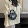 Heart Shaped Design Splicing Color Crossbody Bag Women New Fashion Love Metal Buckle One Shoulder Bag Korean Versatile Handbag