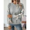 Weihnachts-Sweatshirts für Damen Süßes Schleifen-Sweatshirt Oversized Rundhals-Sweatshirt Ohne Kapuze Weihnachten Herbst Y2k Oberteile Pullover