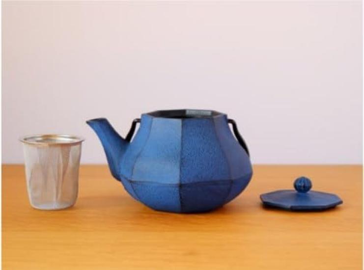 Nanbu Iron Kettle Miyabi Small Blue do our IH compatible Compact Teapot Pot new Day Traditional craft Made in Japan Iwate Nambu