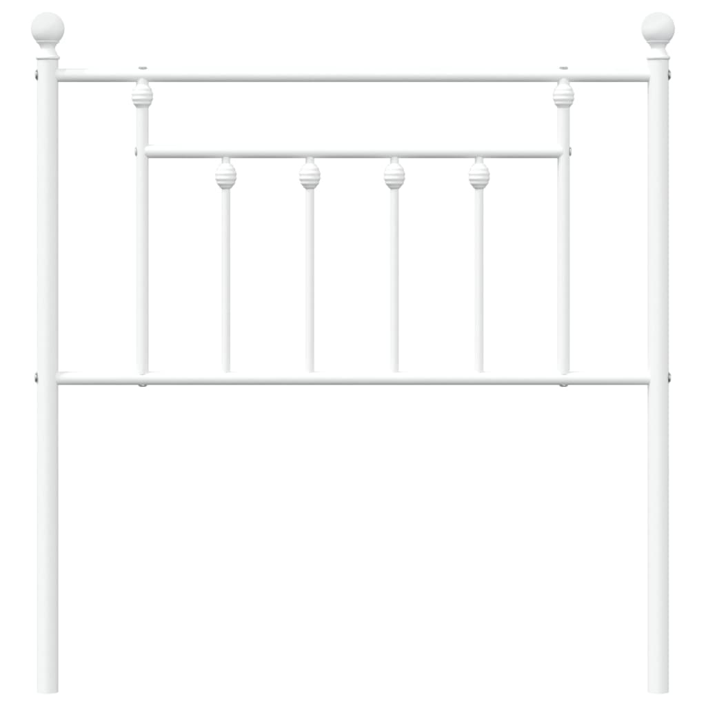 Vidaxl Metalowe Wezgłowie, Białe, 80 Cm