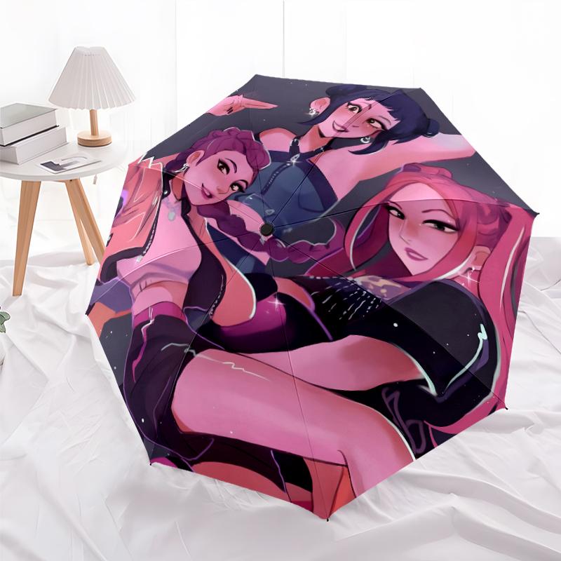 1pc KPop Demon Hunters6 Umbrella, Sun Protection, And UV Shielding. It Has Eight Sturdy Ribs for Outdoor Use And Perfect Gift