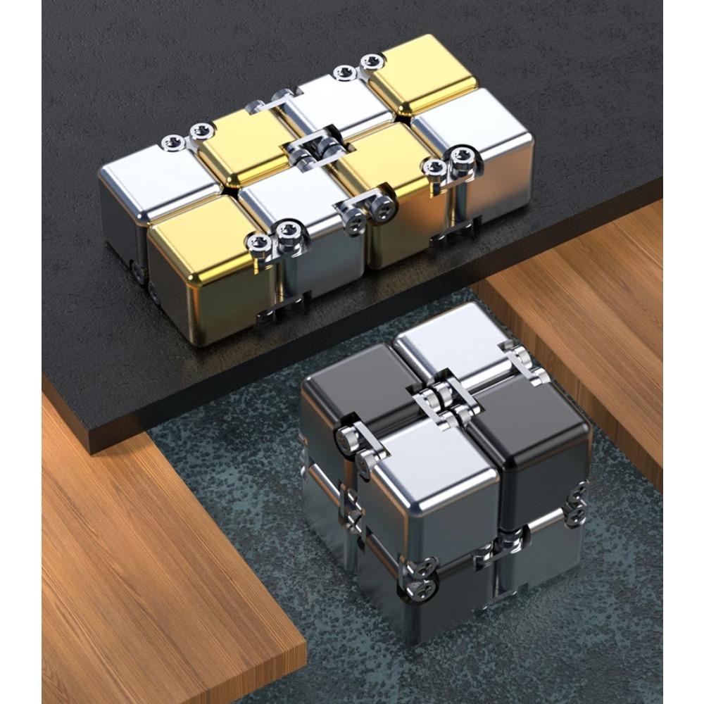 Metal DIY Infinite Cube Stress Relief Antistresse Fidget Toy Best Relieve Stress Attention and Concentration Adults Anxiety Lure
