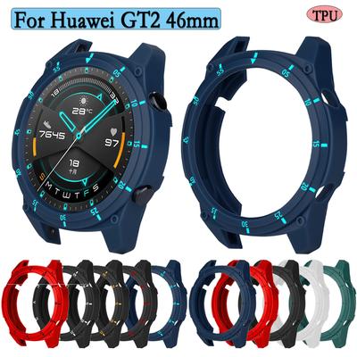 כיסוי מגן TPU לשעון חכם Huawei Watch GT2 46 מ"מ מגן עם סקלת שעון אביזרי שעון עמידים