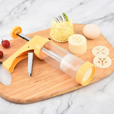 Cookie Press with 16 Discs 6 Decorating Tips Home DIY Cookie Maker Machine Cake Icing Tools Kit Kitchen Baking Supplies