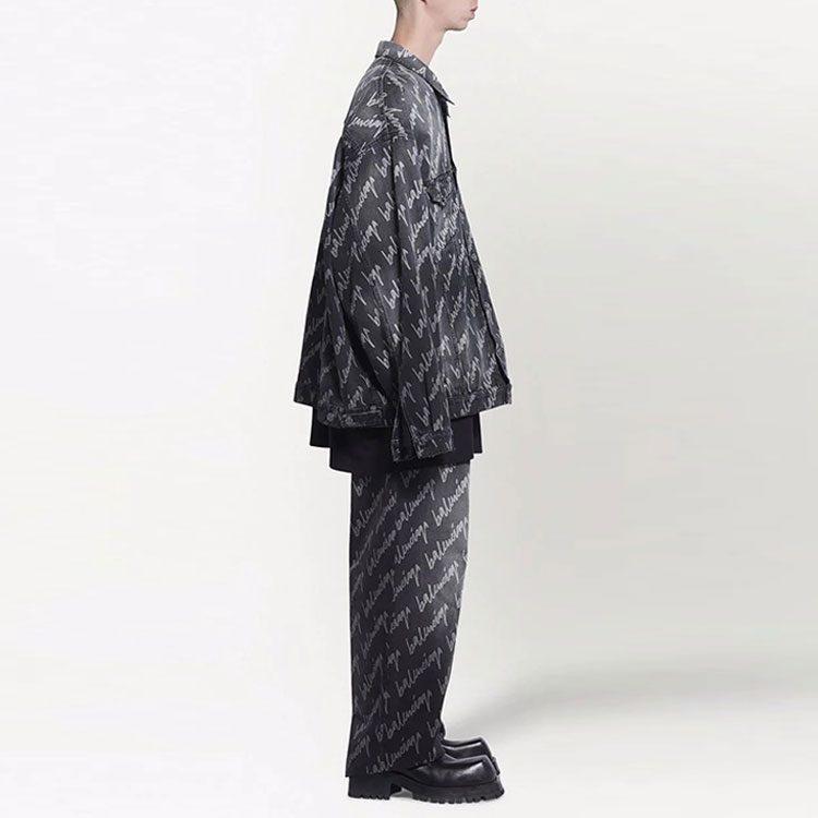 Balenciaga Allover Logo Oversized Jacket 681690TMW211052