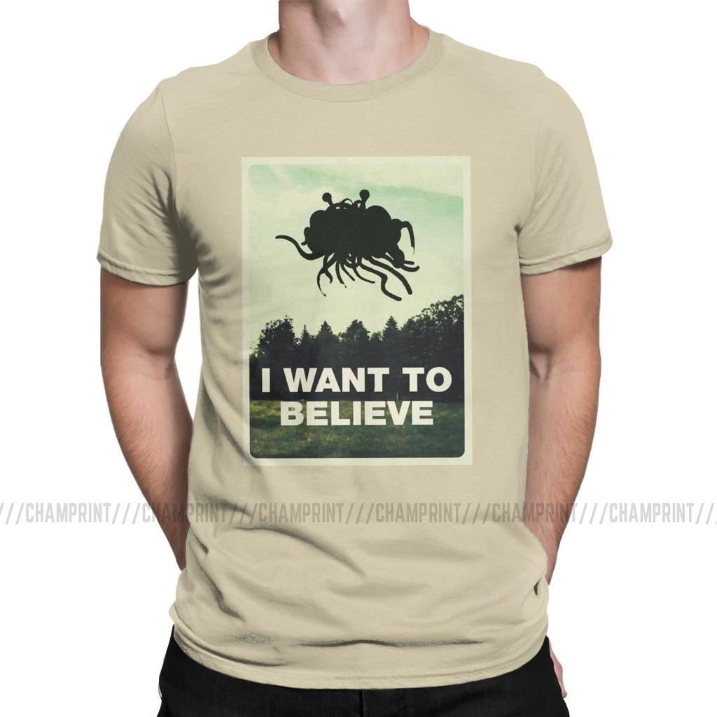 Flying Spaghetti Monsterism Believing T Shirts Men S T Shirts Pastafarianism Fsm Religion Church Novelty Tees