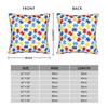 Pillow Case Simple White Autism Awareness Puzzle Print Pillow Cover For Sofa Car Home Decor Cute Funny Pillowcases