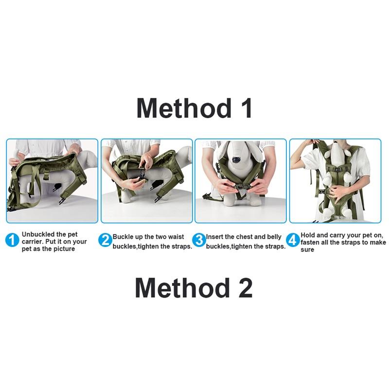 Pet Carrier Backpack for Dogs Cat Thickened Sponge Pet Front Dog Carrier Backpacks Portable Puppy Transportation Dog Bags