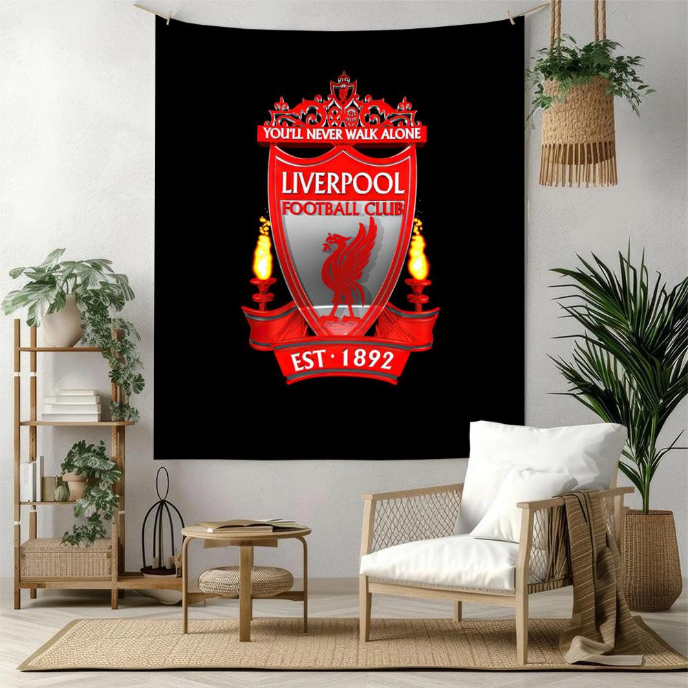 Liverpool Football Club Vægdekoration Vægtæppe Kunst Til Kæledyrsminde Fødselsdag Bryllupsfest Baggrund Familiegave