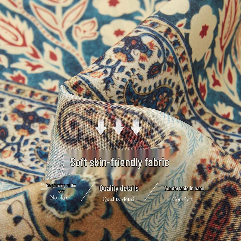 Demana Silk Story Printed Mulberry Silk Midi Dress