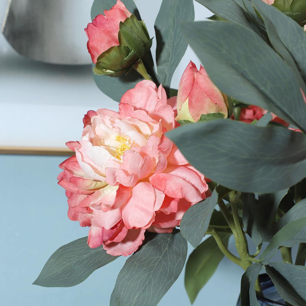 Simulation Flower Chinese Peony Home Furnishing Living Room Decoration Floor Ornament Photography Props Fake Flower