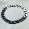 New 316L stainless steel Primary color and black dual Hip hop bracelet anklet
