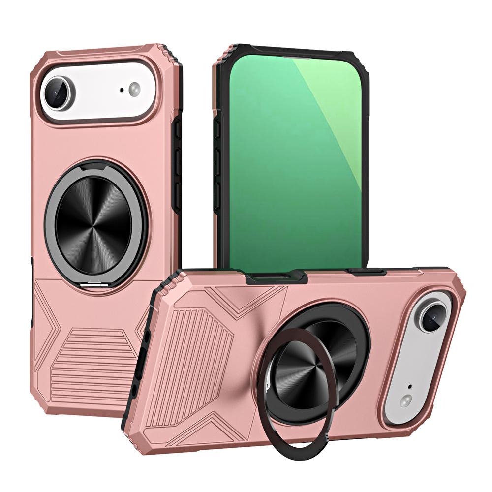Dual Layer Armor Magnetic Folding Stand Phone Case For iPhone 16 17 Pro Max Air 15 14 13 12 Non-slip Protector Back Cover