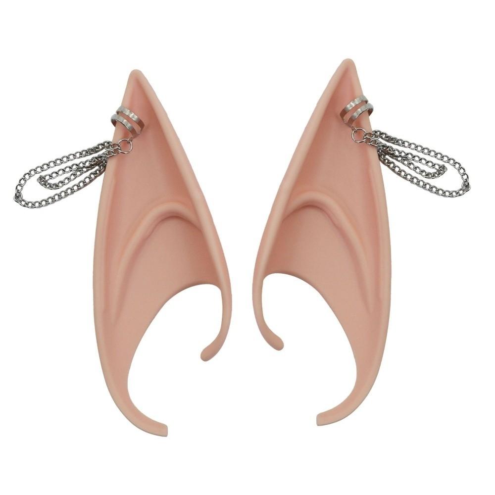 1pair Cross False Ears with Earring Ear Cuff Jewelry Cute Elf Ears  Photography Props