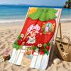 Strawberry Hat And Cat Beach Towel, Microfiber Beach Towel, Perfect For Pool, Beach, Travel, Home Decor Beach Party Fan Gifts