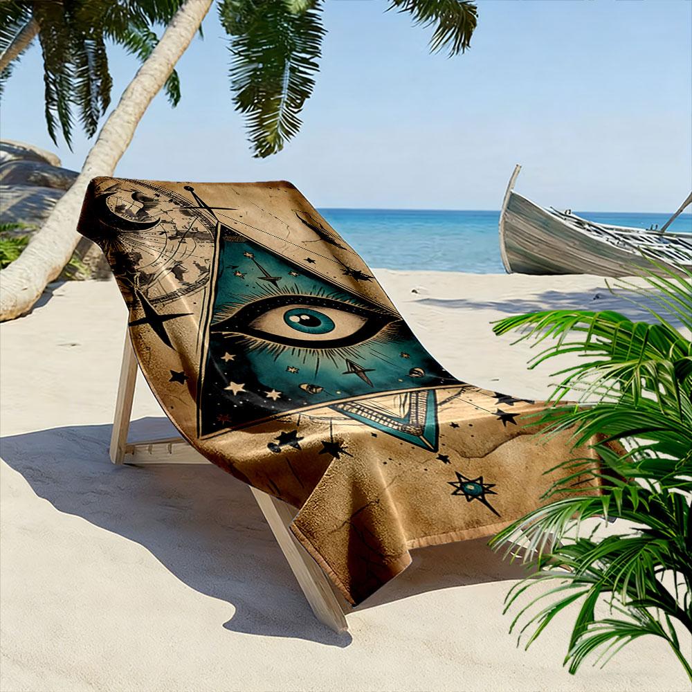 Mystical cosmic eye elegance Print beach towel, quick drying, suitable for travel, outdoor sports, jogging, the beach and swimming, gift