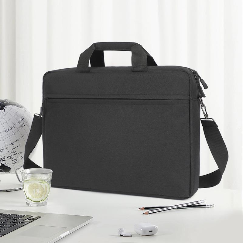 

Versatile Men s Laptop Shoulder Bag - Large Capacity Business Briefcase and Handbag for Office and Meetings 15 inch чорний