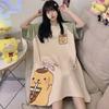 Pajamas Women's Summer Thin Pajamas Short Sleeves Large Size Fat Mm Medium and Long Pajamas Pajamas Loungewear