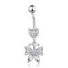 Delicate Navel Piercing Rings Zircon Belly Clicked Piercing Butterfly Belly Button Rings  Seaside