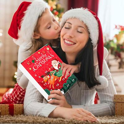 Calendário do Advento Boneco de Neve de Natal Contagem Regressiva de 24 Dias Conjunto de Presente de Natal Decorações Penduradas de Boneco de Neve de Desenho Animado 2D Realçador de Atmosfera Festiva