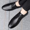 Business-Freizeitschuhe Lederschuhe Britische niedrig geschnittene Schnürschuhe weich gefederte Hochzeitsschuhe Britische Freizeitschuhe