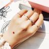 ’ 5Pcs Simple Wavy Ring Set For Women Girls Personality Temperament Mini Pearl Elegant Lovely Ring Jewelry Accessories Gifts