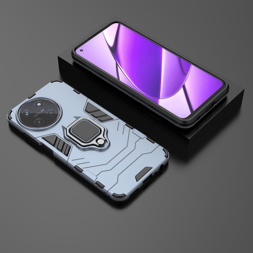 For Realme 11 4G (159.9x73.3x7.95mm) Phone Case PC+TPU Cover with Ring Kickstand