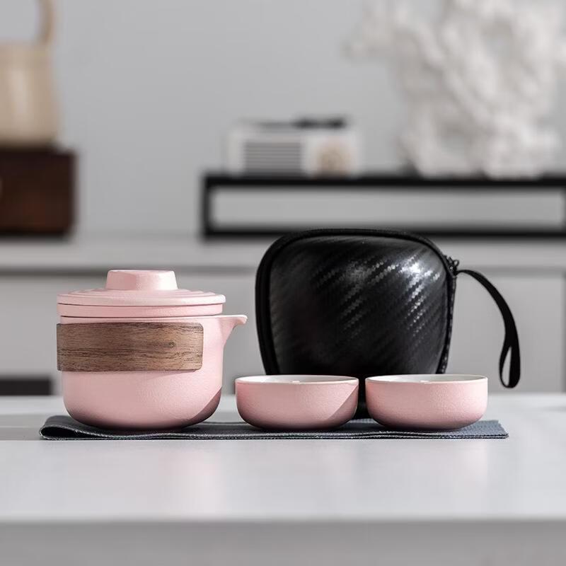 JINGRX Portable Ceramic Travel Tea Set