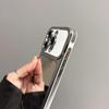 iPhone 17 Pro Max Mirror Phone Case: Large Window Electroplated Makeup Touch-Up Cover