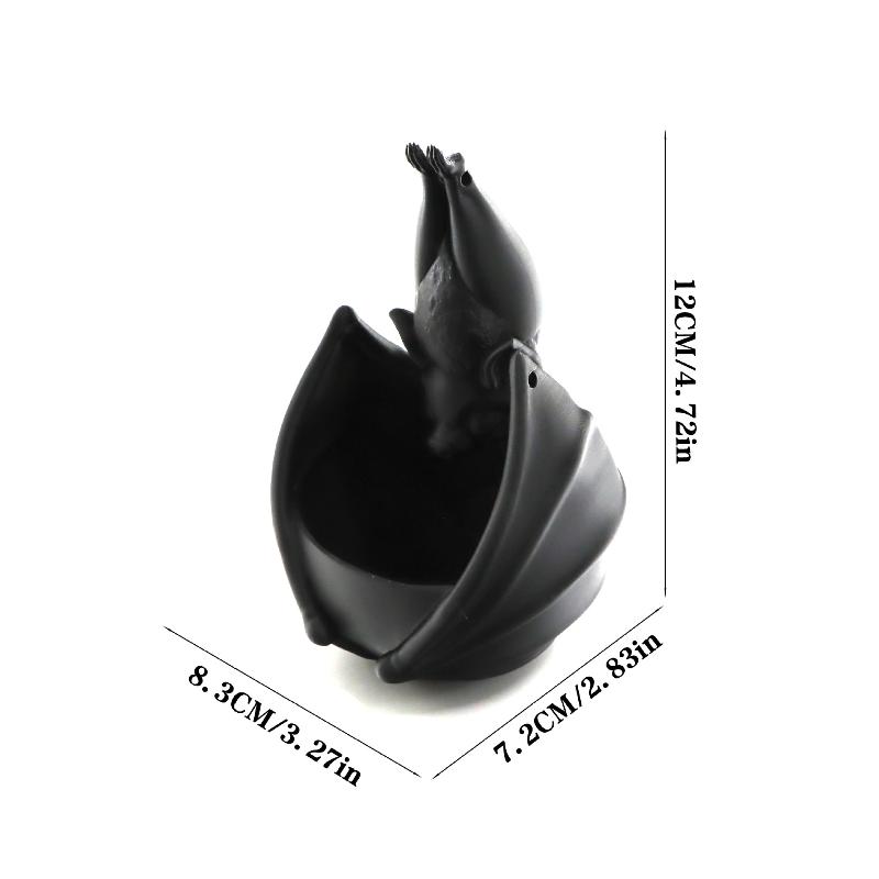 3D Printing Gothic Style Bat Hanging Planter Creative Whimsical Hanging Planter Black Plastic Bat Wing Flowerpot