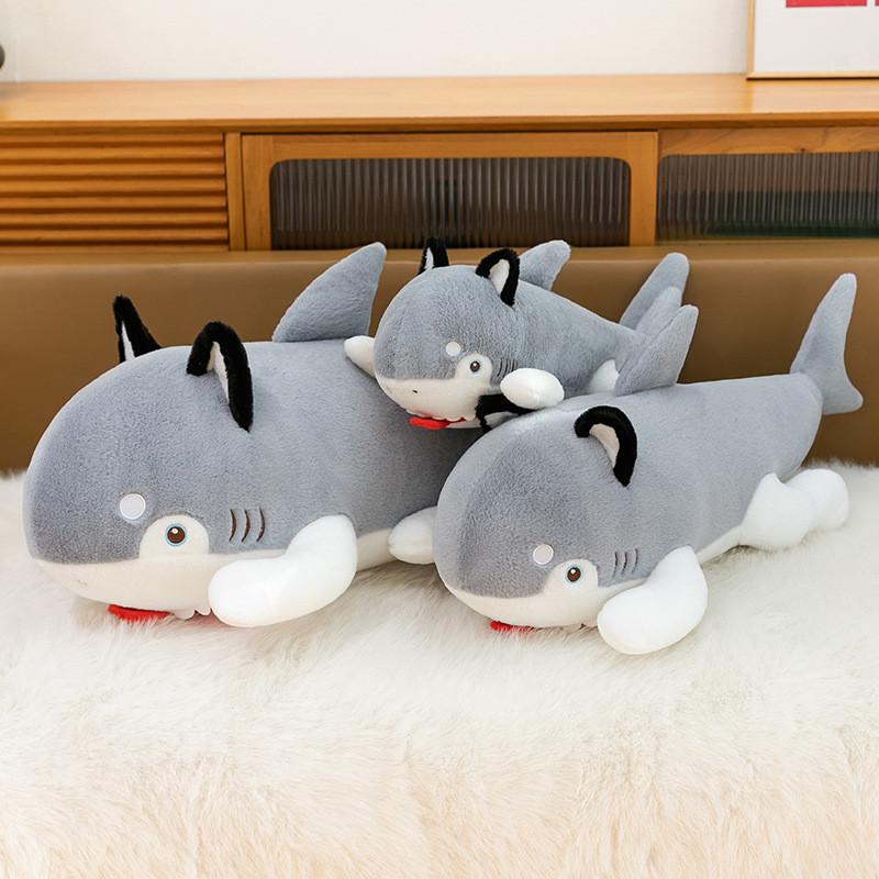 Creative Shark Dog Plush Toy With Soft Pp Cotton Filling For Kids Sleep Pillow Gift