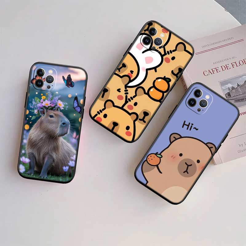 Cartoon  Capybara Art Case for Motorola Moto Edge 60 60s 70 G86 G56 G54 E14 G04S G45 G54 G64 S30 S50 X30 X40 X50 Ultra Pro Power