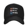 No Kings No Wars No Ice Caps Fashion  Snapback Hat For Unisex Women Adjustable Casual Headwear