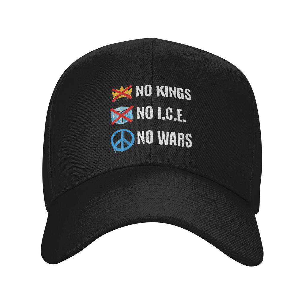 No Kings No Wars No Ice Caps Fashion Snapback Hat For Unisex Women Adjustable Casual Headwear