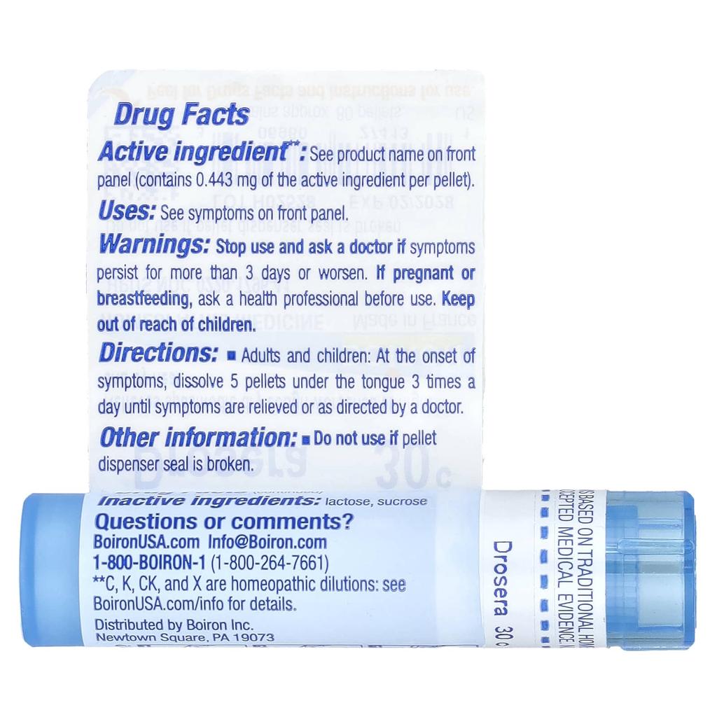 Drosera, 30C, Dry Cough Relief, Approximately 80 Pellets