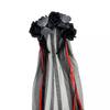 Handmade Floral Headband With Rose Blooms Black Veil Wings Ribbon Halloween Party Festival Costume Accessory Women