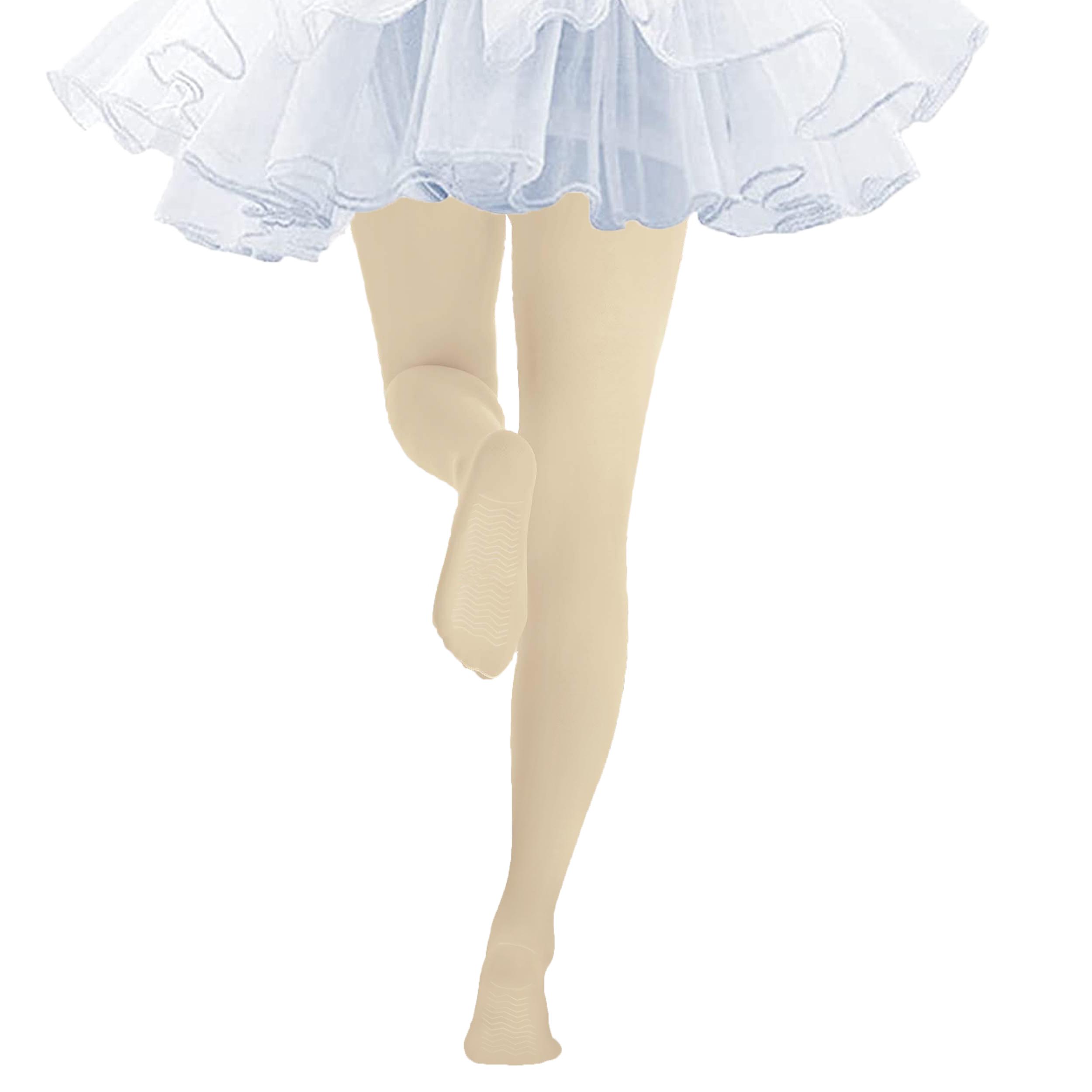 

Колготки для танцев для девочек, балетные леггинсы, чулки, нескользящие на талии и ногах(Малыши/Дети) S