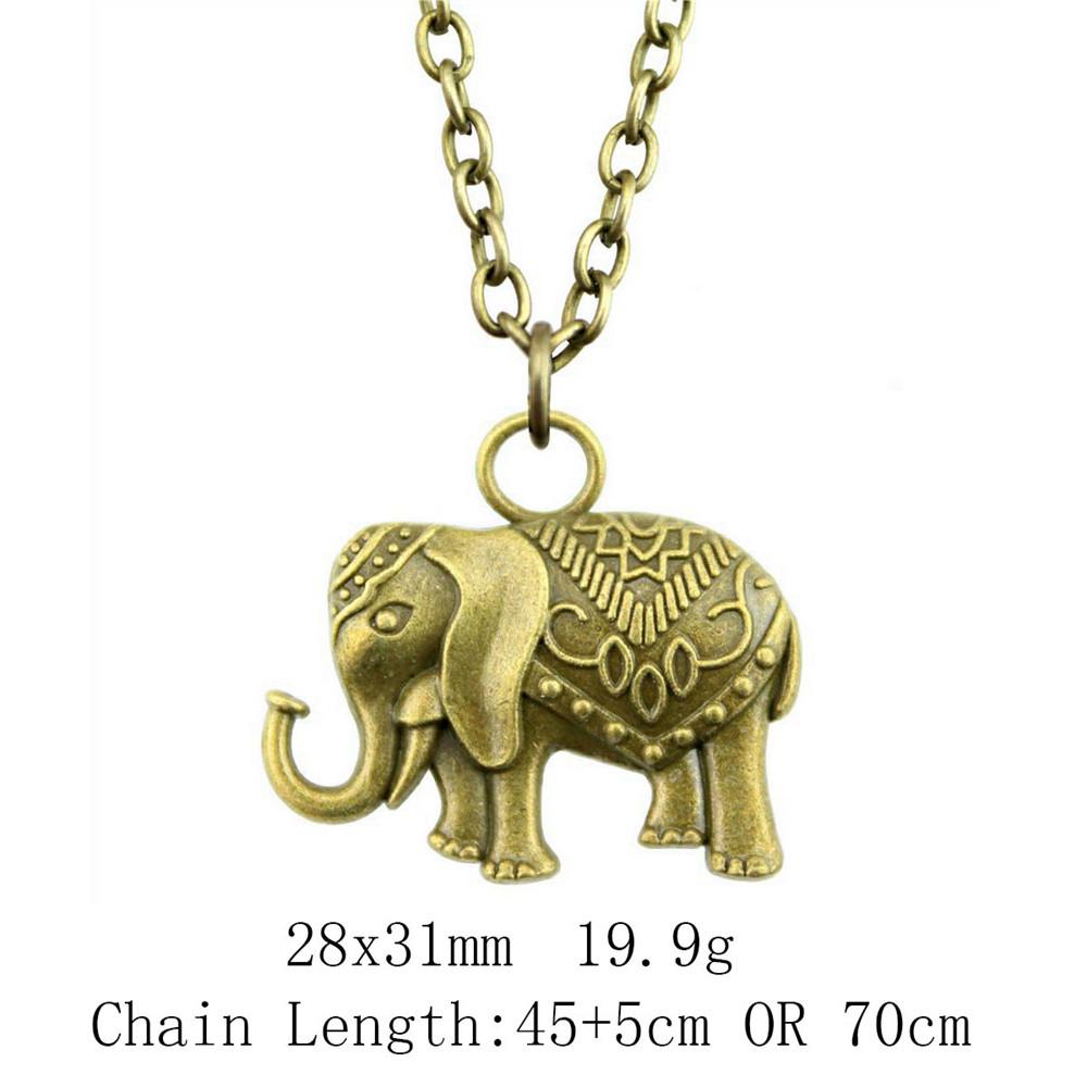 Cadouri pentru femei Noutăți în coliere Colier cu lanț lung cu elefant de 45 cm sau 70 cm Lucruri ieftine