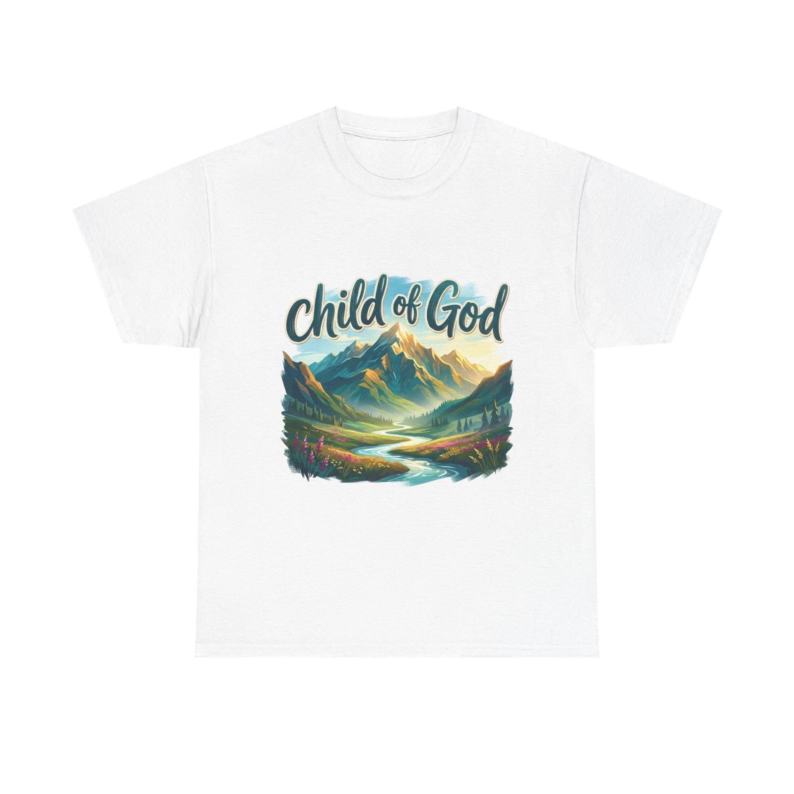 Child of God mountain landscape Tee | Christian scripture nature design 4XL