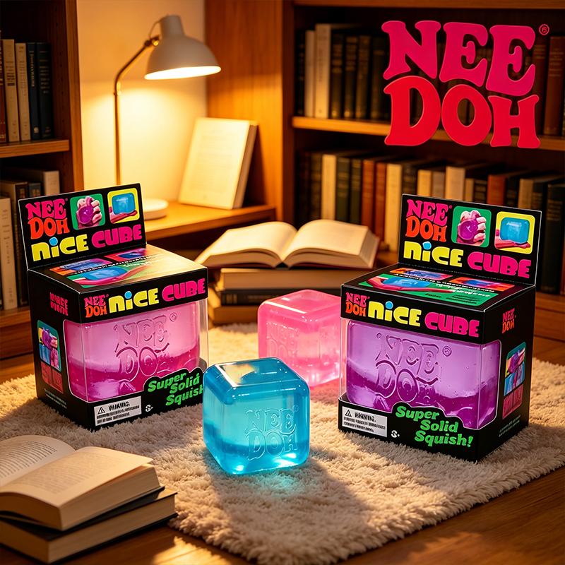 Topmix Purple Popular Schylling Needoh Maltose Nice Cube Stress Relief Sensory Fidget Toy Relieves Anxiety Soft Squishy Desk Toy